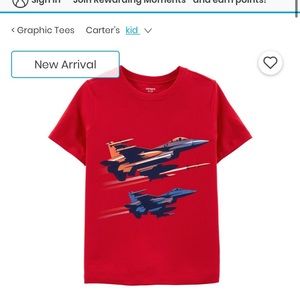 Carter’s boys size 10 jet shirt
